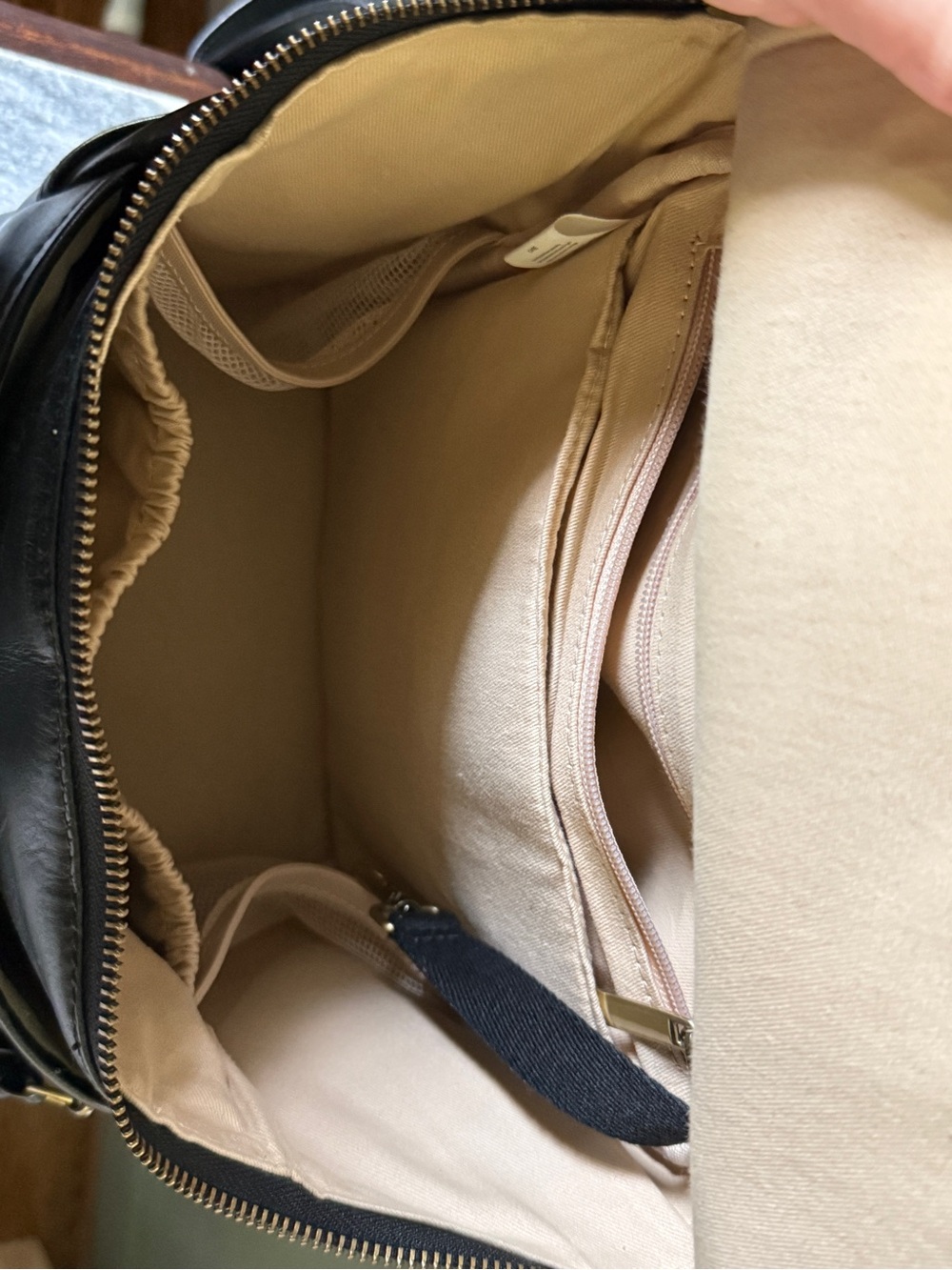 AZARIA - La Mère Luxe Leather Backpack Petite - Black - Picture 8 of 15